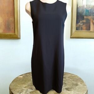 Theory Dress Womens Black 4 Wool Blend Mini Zippered City Girl Classic Sheath
